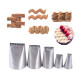 Nozzles Basket Weave Tips Set of 5 Pcs