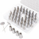 Stainless Steel Nozzle Set For Cake Decoration & Icing (52 Pcs)
