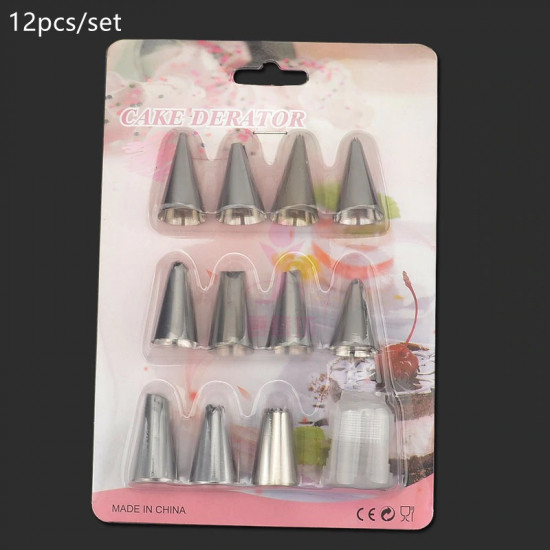 Nozzle Decorating Tips Set of 12 Pcs