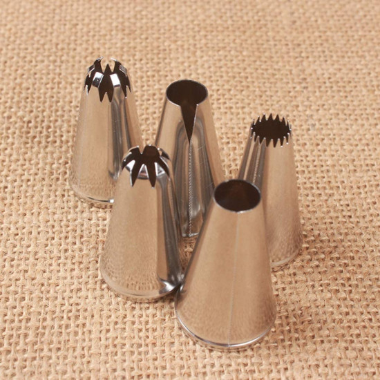 Decorative Nozzles Piping Tips Set of 5 Pcs