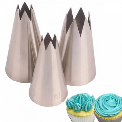 Russian Nozzles Star Piping Tips Set of 3 Pcs