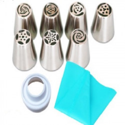 Russian Nozzles Set of 7 With Coupler & Icing Bag