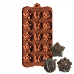 Petunia, Tulip and Fantasy Flower Silicone Chocolate Mould