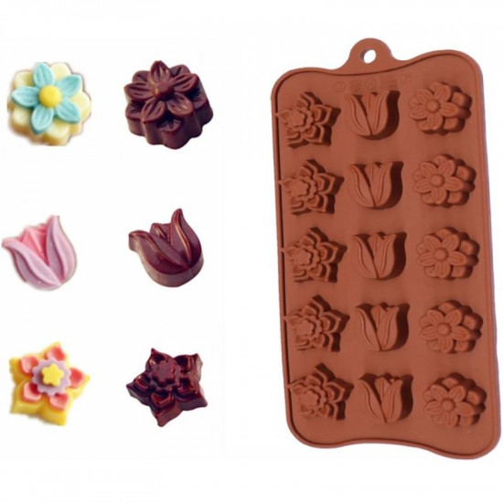 Petunia, Tulip and Fantasy Flower Silicone Chocolate Mould