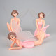 Pink Fairy With Wings Plastic Toys for Cake Decoration (Set of 3) Pink Fairy With Wings Plastic Toys for Cake Decoration (Set of 3)