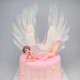 Pink Fairy With Wings Plastic Toys for Cake Decoration (Set of 3) Pink Fairy With Wings Plastic Toys for Cake Decoration (Set of 3)