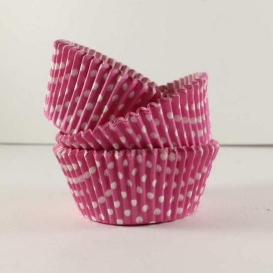 Pink White Polka Dots Paper Muffin Liner