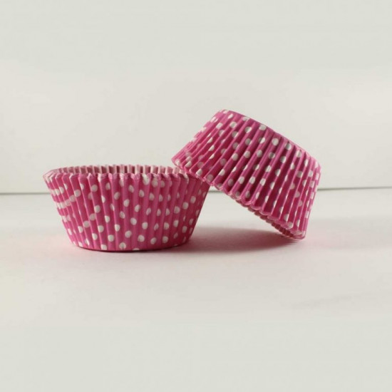 Pink White Polka Dots Paper Muffin Liner