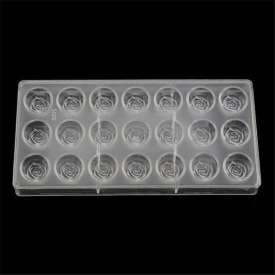 Rose Flower Shape Polycarbonate Chocolate Mould