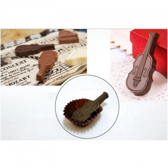 Guitar Shape Polycarbonate Chocolate Mould
