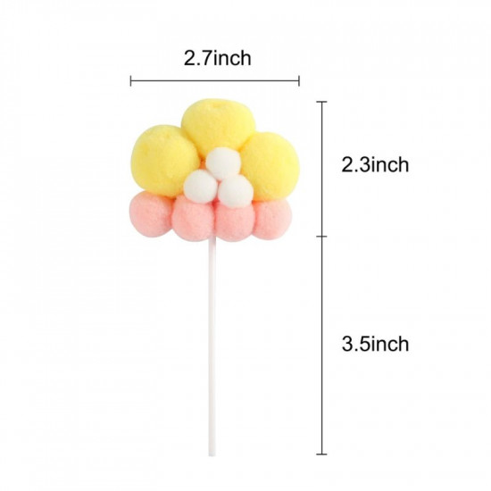 Soft Ball Cloud Cake Topper (Set of 2)