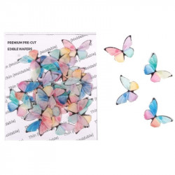 Rainbow Small Size Wafer Butterfly WPC - 37 (35 Pcs Pack) - Tastycrafts