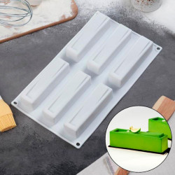 Rectangular Logs 6 Cavity Silicone Mould