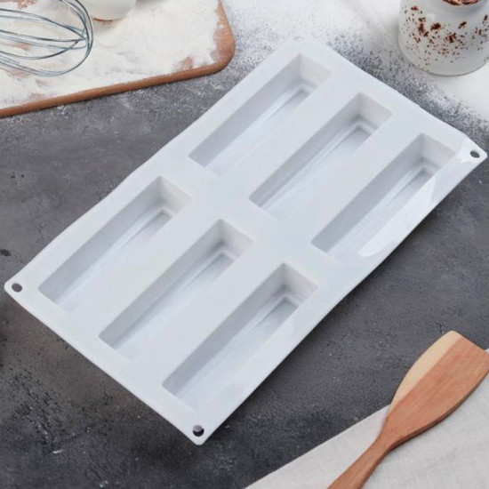 Rectangular Logs 6 Cavity Silicone Mould