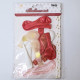 Red Peach White Confetti Balloon Cake Topper Red Peach White Confetti Balloon Cake Topper