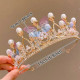 Rhinestone Pearl Butterfly Tiara Crown