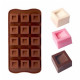 Dimpled Square Shape Silicone Chocolate Mould