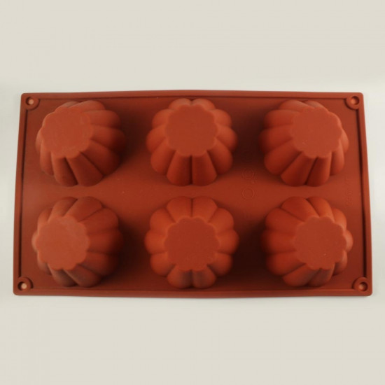 Flower Design Silicone Muffin Mould