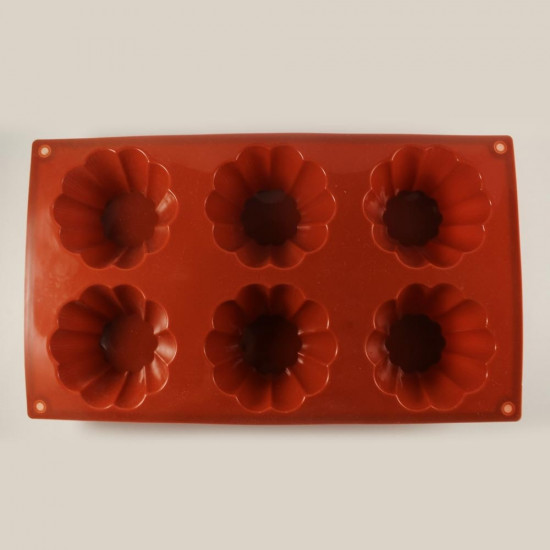 Flower Design Silicone Muffin Mould