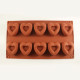 Heart Design Silicone Muffin Mould