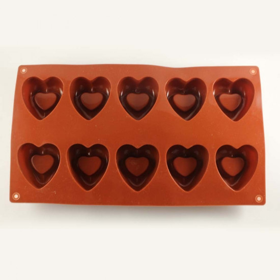 Heart Design Silicone Muffin Mould