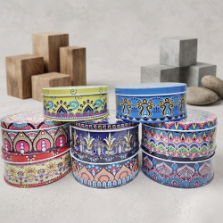 Small Mandala Print Tins - Set of 2 Random