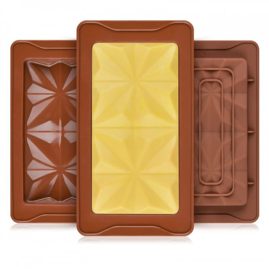 Chocolate Bar Silicone Mould - Squared Star (Style 7)