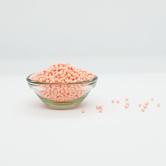 Orange Sugar Pearl Beads (150 Gm)