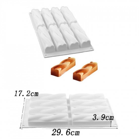 Twisted Logs 8 Cavity Silicone Mould