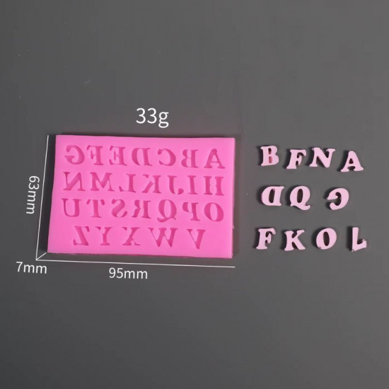 Uppercase English Alphabets Silicone Mould Uppercase English Alphabets Silicone Mould