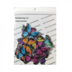 Vibrant Medium Size Wafer Butterfly WPC - 17 (20 Pcs Pack) - Tastycrafts