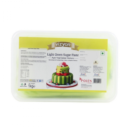 Light Green Sugar Paste (1 Kg) - Vizyon