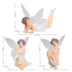 White Fairy With Wings Plastic Toys for Cake Decoration (Set of 3)