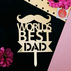 World's Best Dad Acrylic Cake Topper