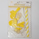 Yellow White Confetti Balloon Cake Topper