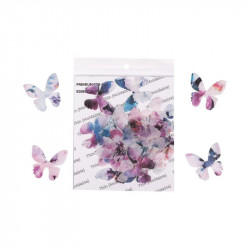 Abstract Purple Wafer Butterflies WPC 13 (20 Pcs) - Tastycrafts Economy Pack