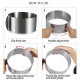 Adjustable Mousse Cake Ring Mould (Dia 6 - 12 inch)