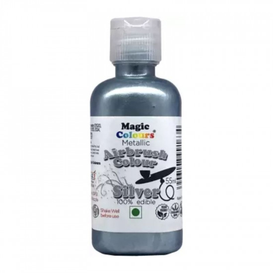 Silver Airbrush Colour (55 Ml) - Magic Colours