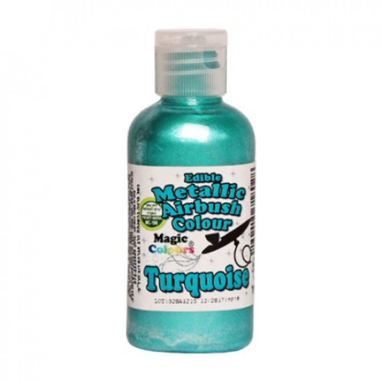 Turquoise Metallic Airbrush Colour (55 Ml) - Magic Colours