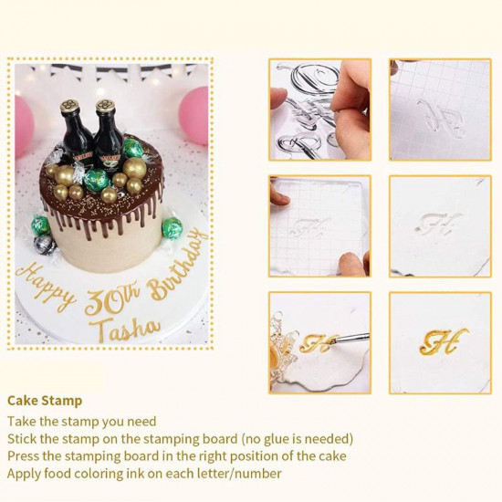 Alphabet Cake Embosser Stamp Tool