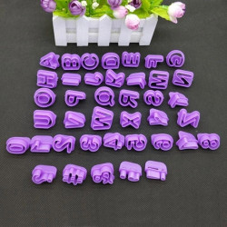 40 Pieces Alphabets Numbers Plastic Cutter Mould