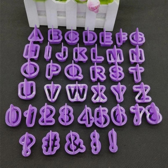40 Pieces Alphabets Numbers Plastic Cutter Mould