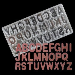 English Alphabets Polycarbonate/Acrylic Chocolate Mould