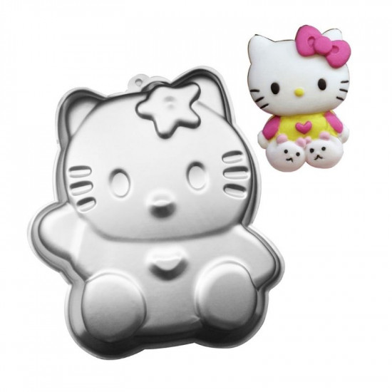 Hello Kitty Shape Aluminium Cake Mould