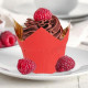 Aluminum Foil Tulip Baking Cups - Red Gold