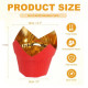 Aluminum Foil Tulip Baking Cups - Red Gold
