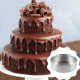 Round Shape Aluminium Cake Mould - Set of 3