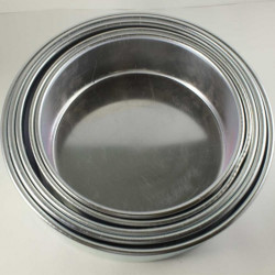 Round Shape Aluminium Cake Mould - Set of 5