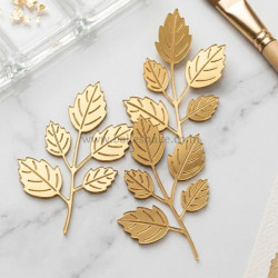 Artificial Golden Leaves (Set of 10)