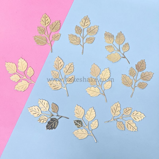 Artificial Golden Leaves (Set of 10)